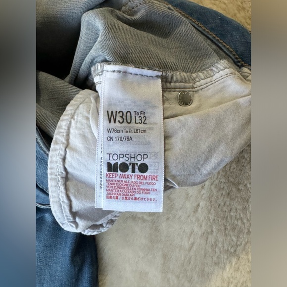Topshop Moto Leigh Jeans. Size 30 - Picture 5 of 6
